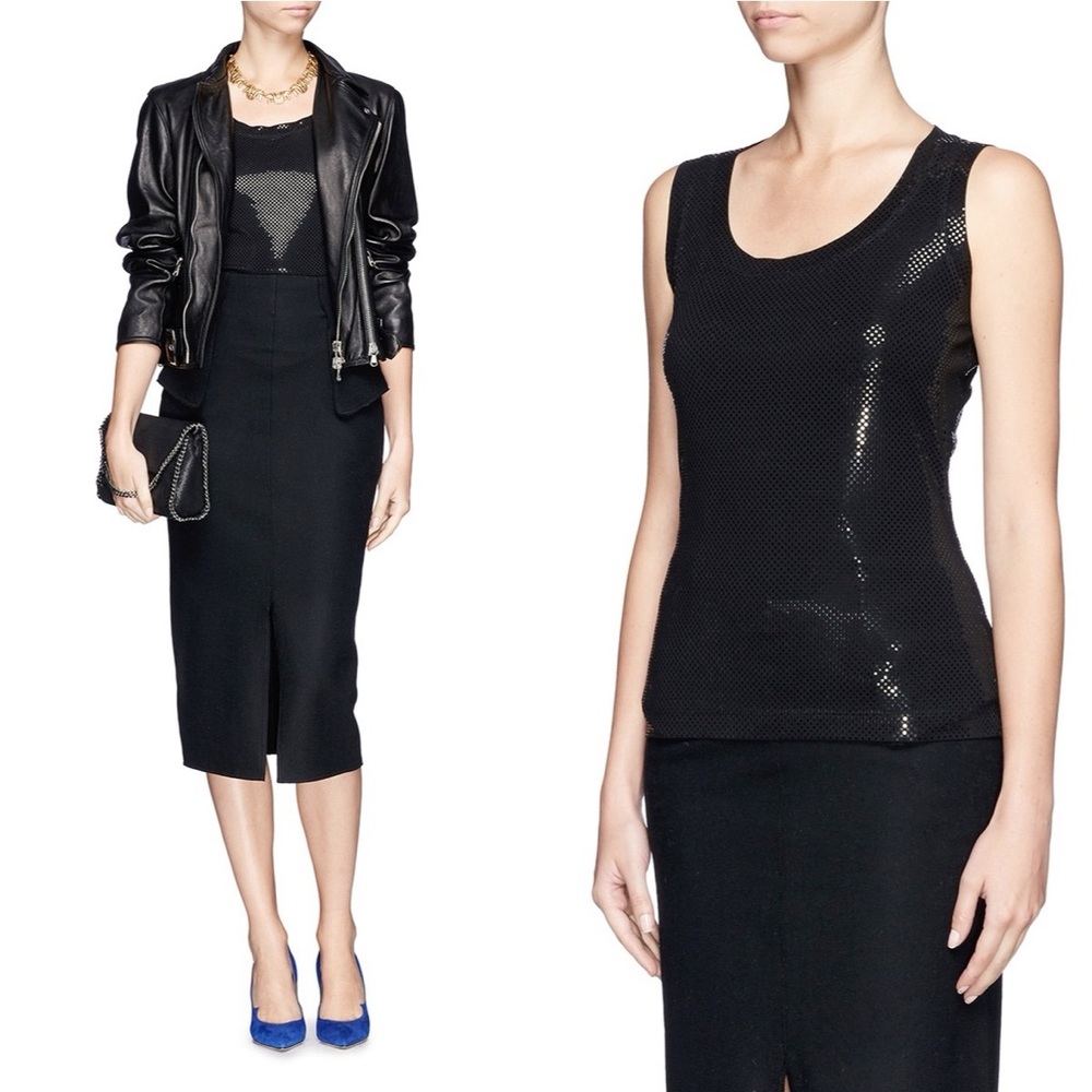 St. John Micro Square Sequin Tank Top - image 1